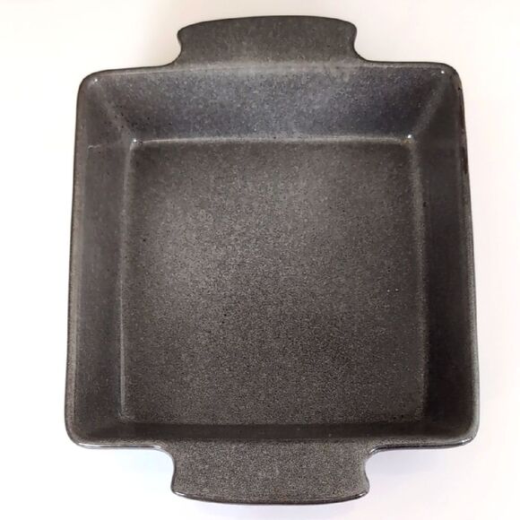 stoneware Square grey Marled glazed Baking Dish - Picture 1 of 7